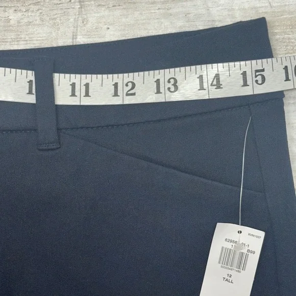OLD NAVY High Rise Pixie Straight Leg Pants Navy‎ Blue Size 12 Tall NWT - Picture 7 of 9